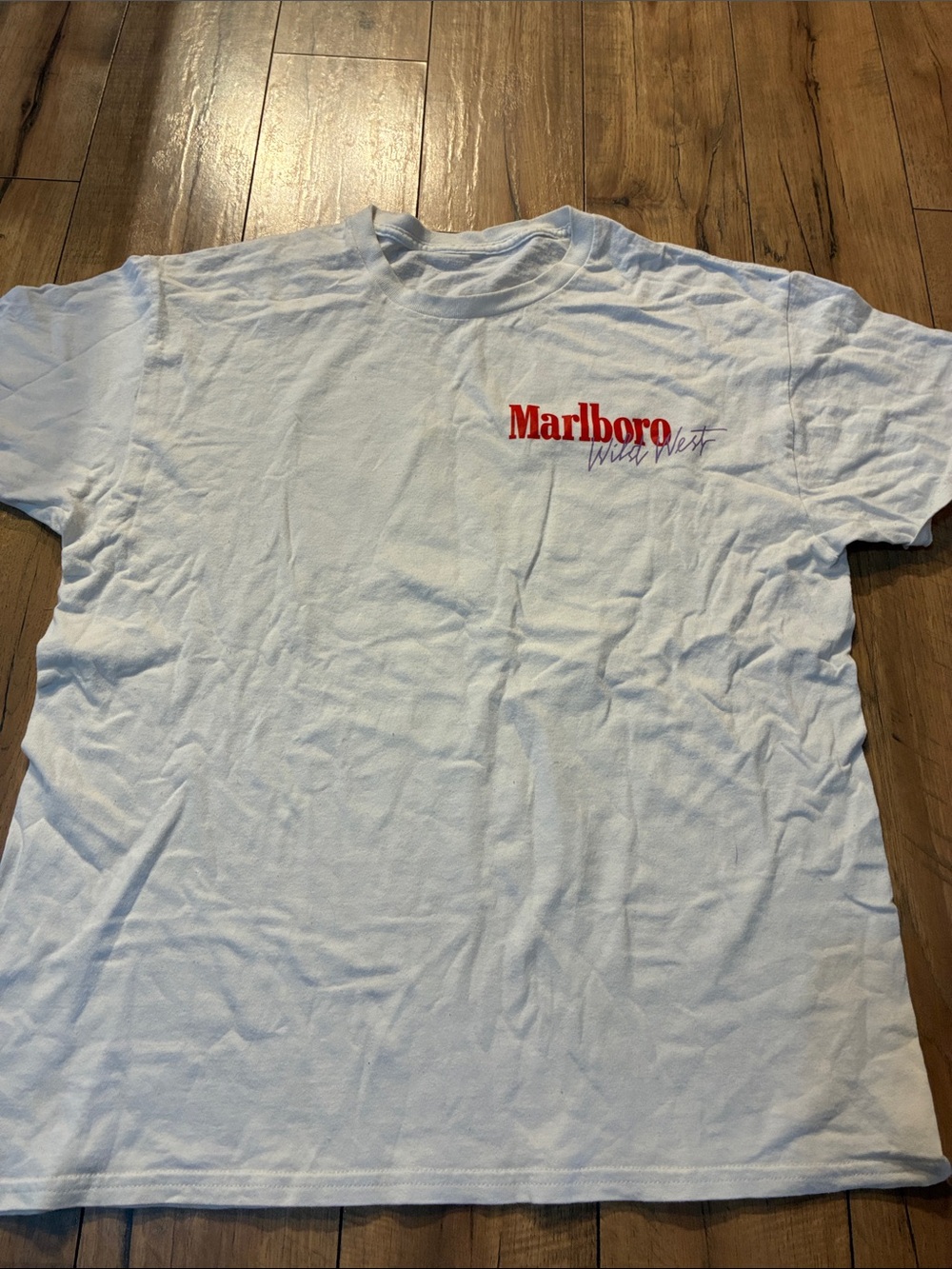 Marlboro White Tee with Red Logo